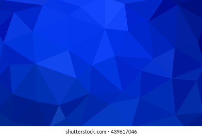 Dark blue polygonal illustration, which consist of triangles. Triangular design for your business. Creative geometric background in Origami style with gradient.