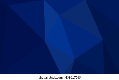 Dark blue polygonal illustration, which consist of triangles. Geometric background in Origami style with gradient. Triangular design for your business.