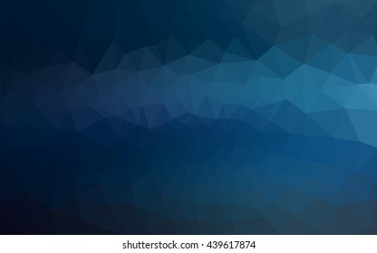 Dark blue polygonal illustration, which consist of triangles. Geometric background in Origami style with gradient. Triangular design for your business.