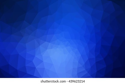 Dark blue polygonal illustration, which consist of triangles. Geometric background in Origami style with gradient. Triangular design for your business.