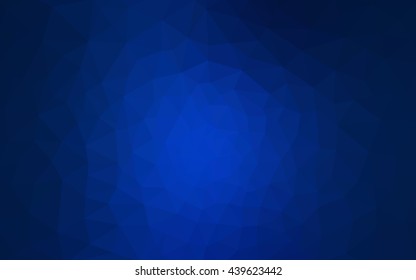 Dark blue polygonal illustration, which consist of triangles. Geometric background in Origami style with gradient. Triangular design for your business.