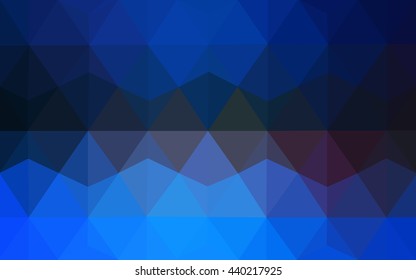 Dark blue polygonal illustration, which consist of triangles. Geometric background in Origami style with gradient. Triangular design for your business.