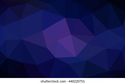 Dark blue polygonal illustration, which consist of triangles. Triangular design for your business. Creative geometric background in Origami style with gradient.