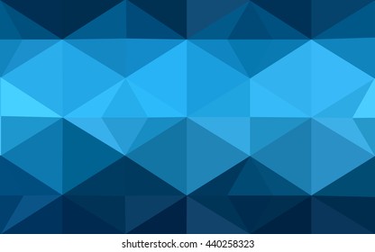 Dark blue polygonal illustration, which consist of triangles. Geometric background in Origami style with gradient. Triangular design for your business.