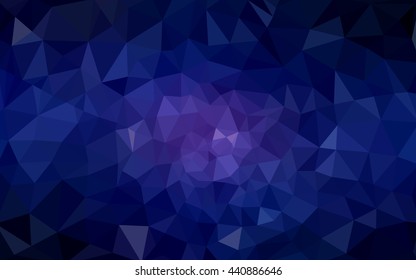 Dark blue polygonal illustration, which consist of triangles. Geometric background in Origami style with gradient. Triangular design for your business.
