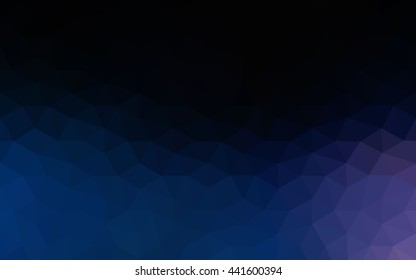 Dark blue polygonal illustration, which consist of triangles. Geometric background in Origami style with gradient. Triangular design for your business.
