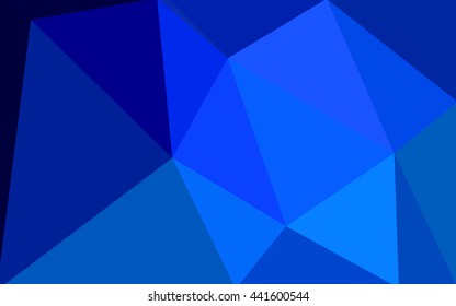 Dark blue polygonal illustration, which consist of triangles. Geometric background in Origami style with gradient. Triangular design for your business.