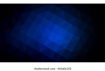 Dark blue polygonal illustration, which consist of triangles. Geometric background in Origami style with gradient. Triangular design for your business.