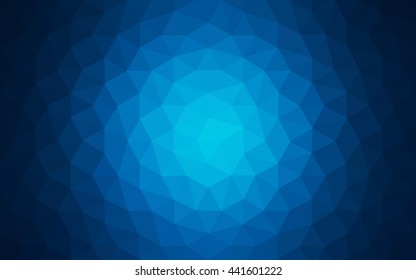 Dark blue polygonal illustration, which consist of triangles. Geometric background in Origami style with gradient. Triangular design for your business.