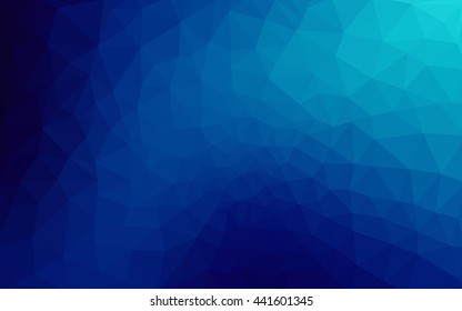 Dark blue polygonal illustration, which consist of triangles. Geometric background in Origami style with gradient. Triangular design for your business.