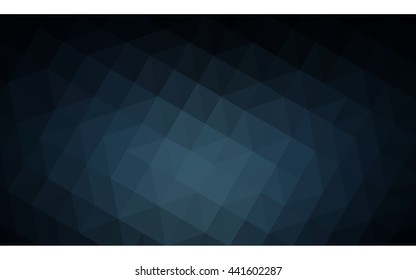 Dark blue polygonal illustration, which consist of triangles. Geometric background in Origami style with gradient. Triangular design for your business.