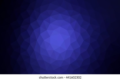 Dark blue polygonal illustration, which consist of triangles. Geometric background in Origami style with gradient. Triangular design for your business.