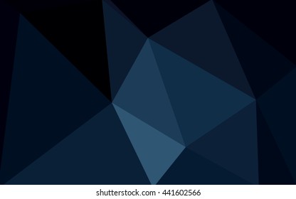 Dark blue polygonal illustration, which consist of triangles. Geometric background in Origami style with gradient. Triangular design for your business.
