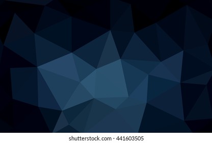 Dark blue polygonal illustration, which consist of triangles. Triangular design for your business. Creative geometric background in Origami style with gradient.