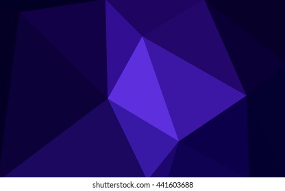 Dark blue polygonal illustration, which consist of triangles. Geometric background in Origami style with gradient. Triangular design for your business.