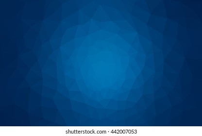 Dark blue polygonal illustration, which consist of triangles. Geometric background in Origami style with gradient. Triangular design for your business.