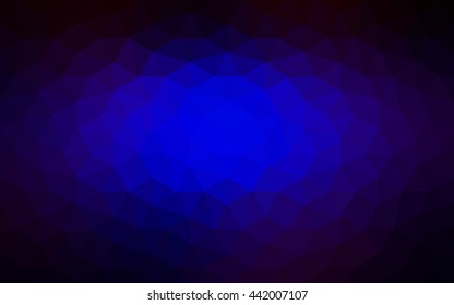 Dark blue polygonal illustration, which consist of triangles. Geometric background in Origami style with gradient. Triangular design for your business.