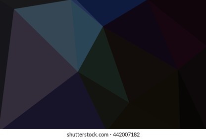 Dark blue polygonal illustration, which consist of triangles. Geometric background in Origami style with gradient. Triangular design for your business.