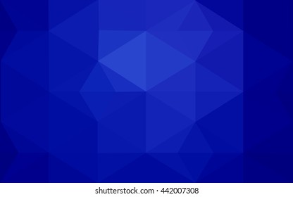 Dark blue polygonal illustration, which consist of triangles. Geometric background in Origami style with gradient. Triangular design for your business.