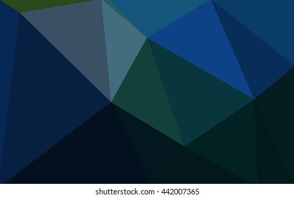 Dark blue polygonal illustration, which consist of triangles. Geometric background in Origami style with gradient. Triangular design for your business.