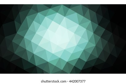 Dark blue polygonal illustration, which consist of triangles. Geometric background in Origami style with gradient. Triangular design for your business.