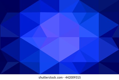 Dark blue polygonal illustration, which consist of triangles. Geometric background in Origami style with gradient. Triangular design for your business.