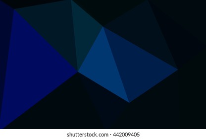 Dark blue polygonal illustration, which consist of triangles. Geometric background in Origami style with gradient. Triangular design for your business.