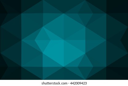 Dark blue polygonal illustration, which consist of triangles. Geometric background in Origami style with gradient. Triangular design for your business.