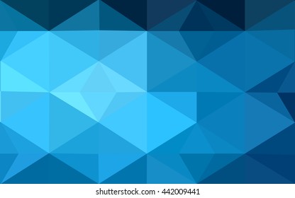 Dark blue polygonal illustration, which consist of triangles. Geometric background in Origami style with gradient. Triangular design for your business.