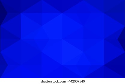 Dark blue polygonal illustration, which consist of triangles. Geometric background in Origami style with gradient. Triangular design for your business.