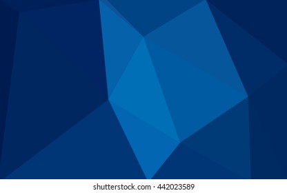 Dark blue polygonal illustration, which consist of triangles. Geometric background in Origami style with gradient. Triangular design for your business.