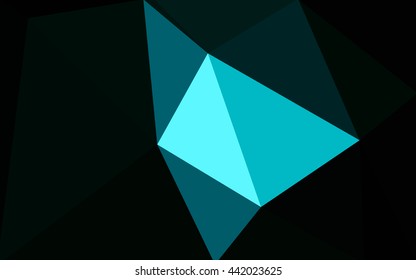 Dark blue polygonal illustration, which consist of triangles. Geometric background in Origami style with gradient. Triangular design for your business.