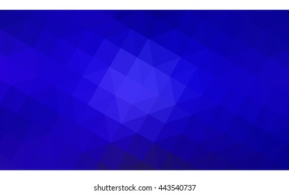 Dark blue polygonal illustration, which consist of triangles. Geometric background in Origami style with gradient. Triangular design for your business.