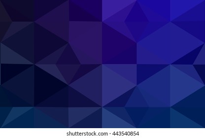 Dark blue polygonal illustration, which consist of triangles. Geometric background in Origami style with gradient. Triangular design for your business.