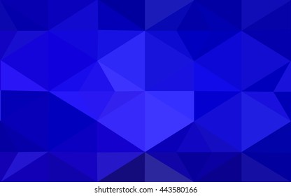 Dark blue polygonal illustration, which consist of triangles. Geometric background in Origami style with gradient. Triangular design for your business.