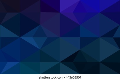 Dark blue polygonal illustration, which consist of triangles. Geometric background in Origami style with gradient. Triangular design for your business.