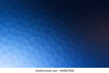 Dark blue polygonal illustration, which consist of triangles. Geometric background in Origami style with gradient. Triangular design for your business.