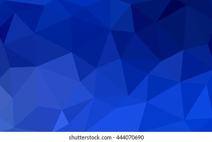 Dark blue polygonal illustration, which consist of triangles. Triangular design for your business. Creative geometric background in Origami style with gradient.