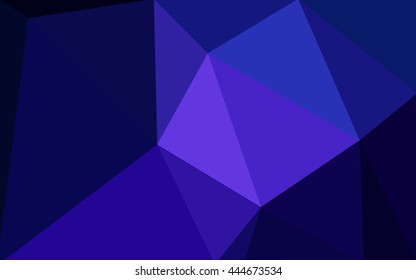 Dark blue polygonal illustration, which consist of triangles. Geometric background in Origami style with gradient. Triangular design for your business.