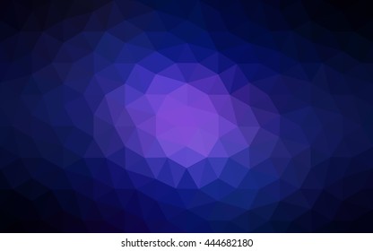Dark blue polygonal illustration, which consist of triangles. Geometric background in Origami style with gradient. Triangular design for your business.
