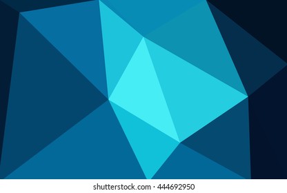 Dark blue polygonal illustration, which consist of triangles. Geometric background in Origami style with gradient. Triangular design for your business.