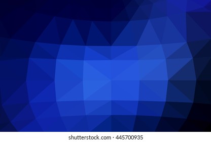 Dark blue polygonal illustration, which consist of triangles. Triangular design for your business. Creative geometric background in Origami style with gradient.