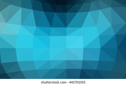 Dark blue polygonal illustration, which consist of triangles. Triangular design for your business. Creative geometric background in Origami style with gradient.
