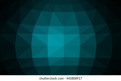 Dark blue polygonal illustration, which consist of triangles. Triangular design for your business. Creative geometric background in Origami style with gradient.