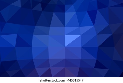 Dark blue polygonal illustration, which consist of triangles. Triangular design for your business. Creative geometric background in Origami style with gradient.