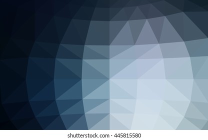 Dark blue polygonal illustration, which consist of triangles. Triangular design for your business. Creative geometric background in Origami style with gradient.