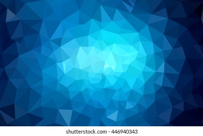 Dark blue polygonal illustration, which consist of triangles. Geometric background in Origami style with gradient. Triangular design for your business.