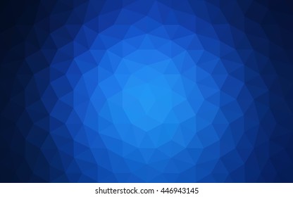 Dark blue polygonal illustration, which consist of triangles. Geometric background in Origami style with gradient. Triangular design for your business.