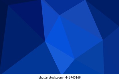 Dark blue polygonal illustration, which consist of triangles. Geometric background in Origami style with gradient. Triangular design for your business.