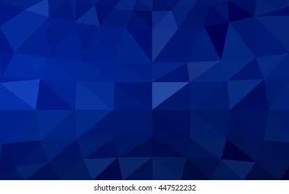 Dark blue polygonal illustration, which consist of triangles. Triangular design for your business. Creative geometric background in Origami style with gradient.